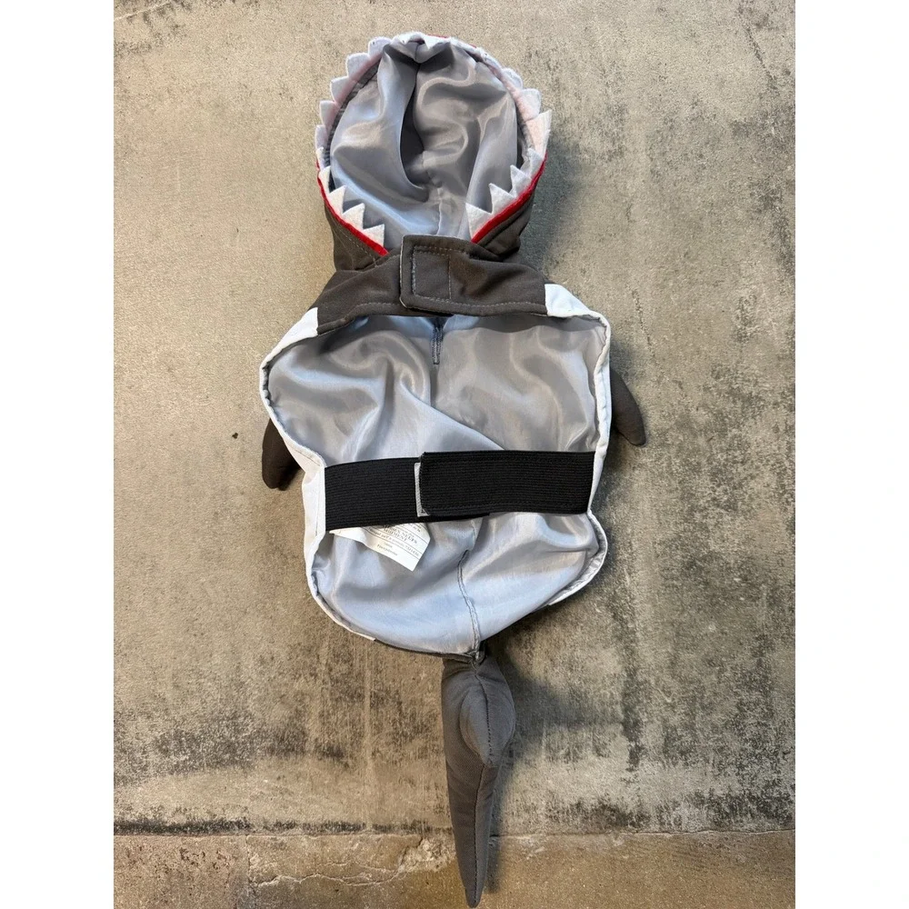Gray Shark Pet Costume Halloween Dog Cat Shark Week Small Medium Adjustable